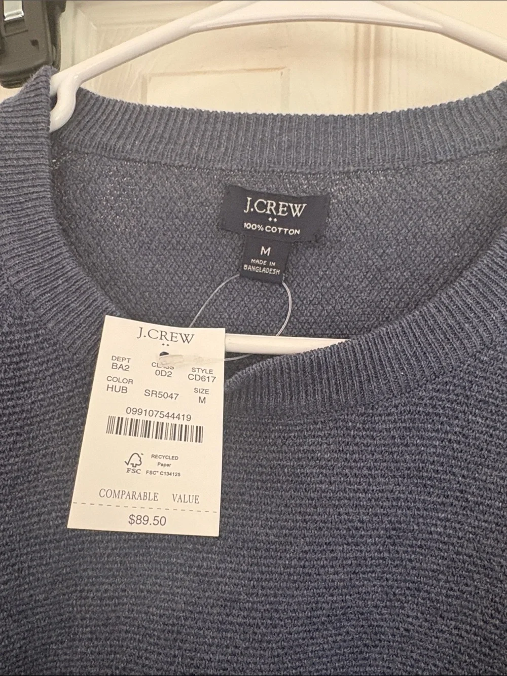 J. Crew Men’s Crewneck Sweater in Navy